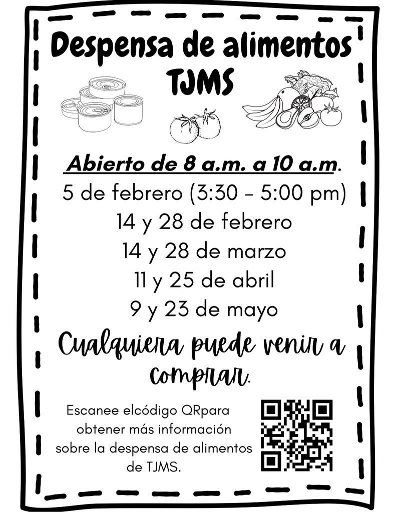 TJMS Food Pantry Spanish