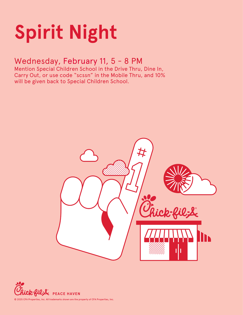 Spirit Night February 11, 5-8 PM 