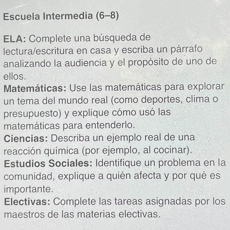 Spanish remote learning translation