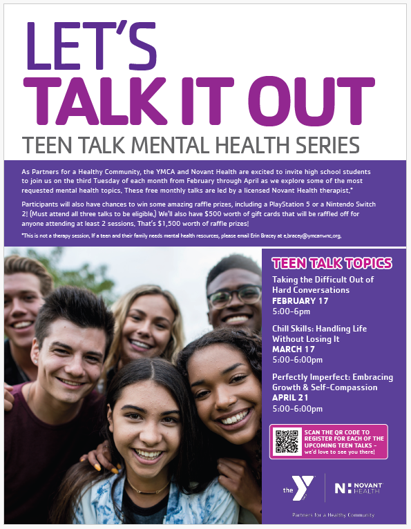 Upcoming Free Teen Talk (Mental Health) Series