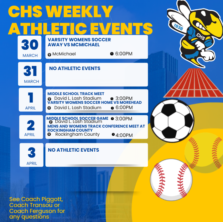 Carver's Weekly Athletic Schedule 