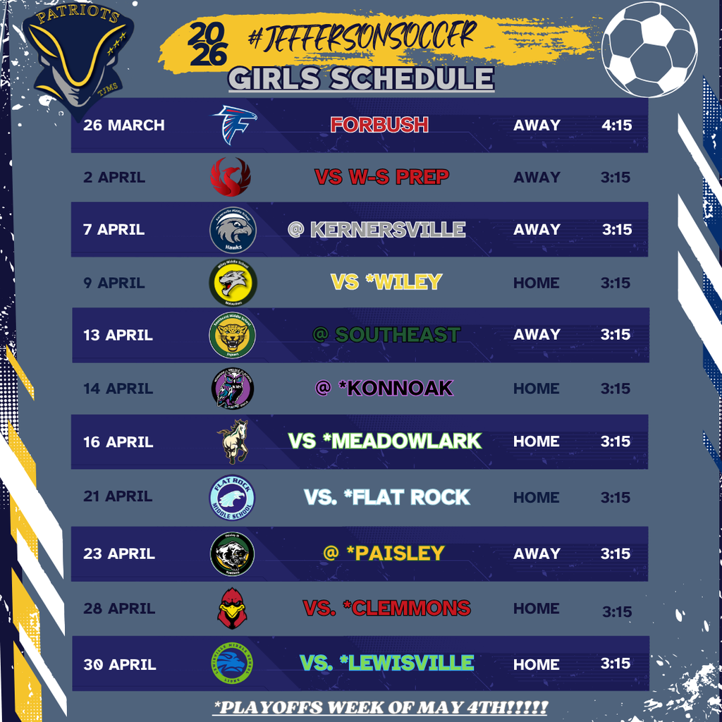 Women’s soccer schedule