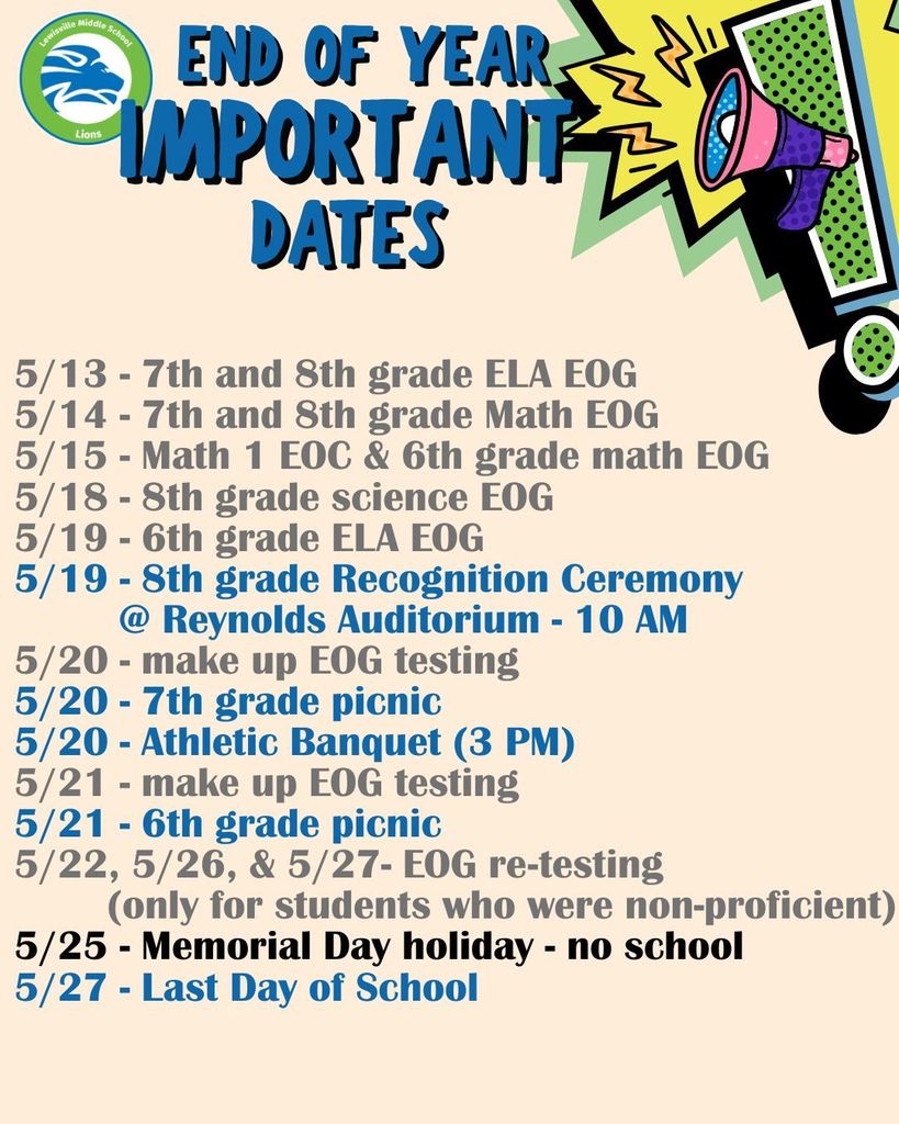 end of year important dates
