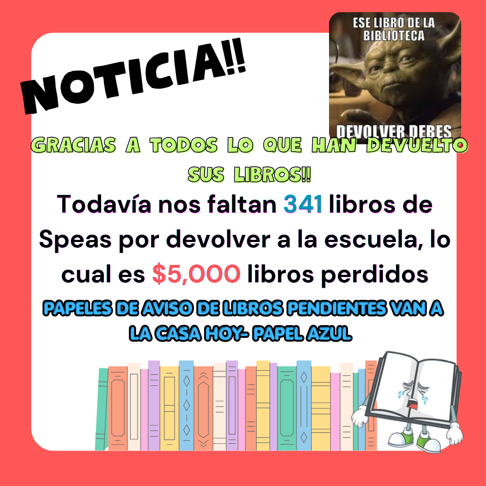 POR FAVOR DELOVER LIBROS PENDIENTES