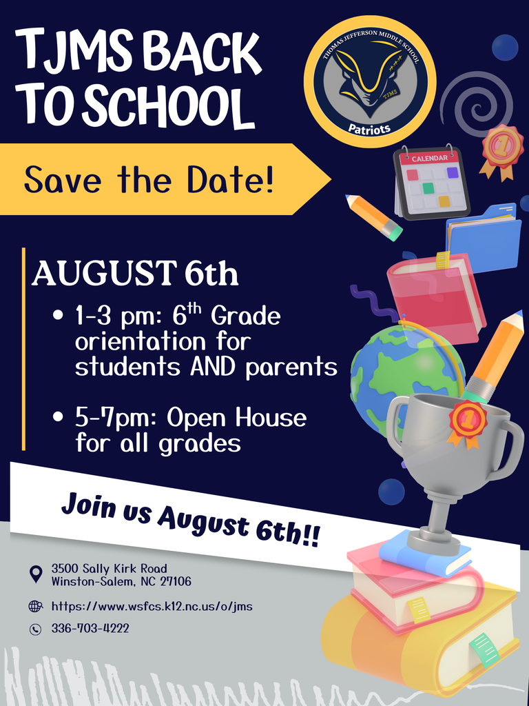 Back to school events: 6th Grade Orientation and Open House