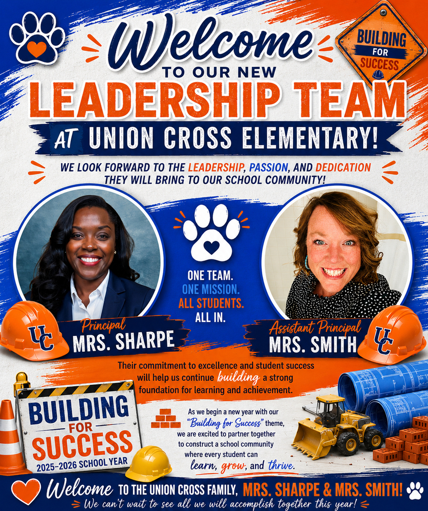 Janel Sharpe, Principal, and Breanne Smith, Assistant Principal, join Union Cross.