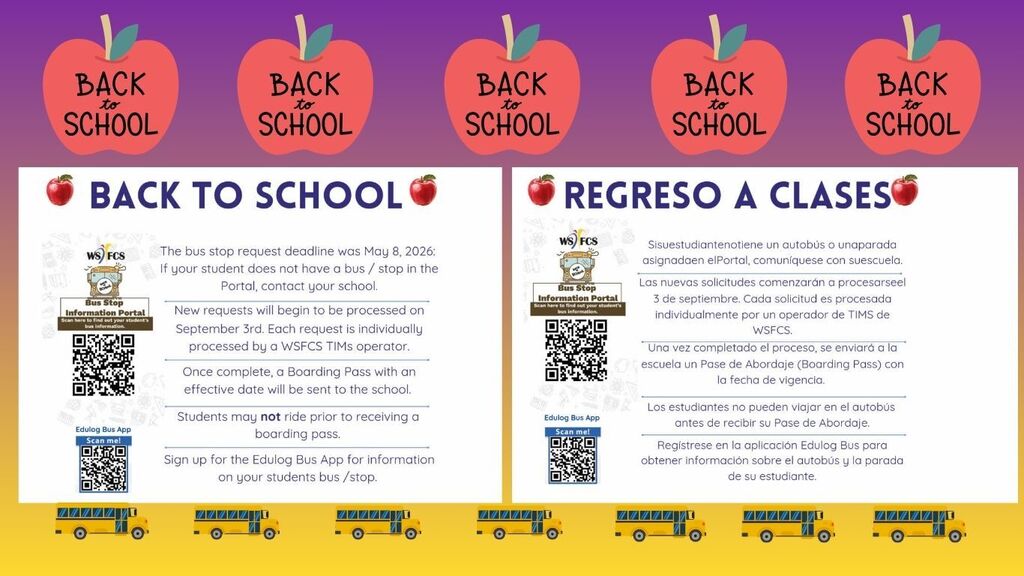 Back to School Transportation Information
