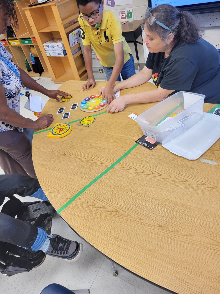 Ms. Hutchins' class enjoys learning how to tell time!