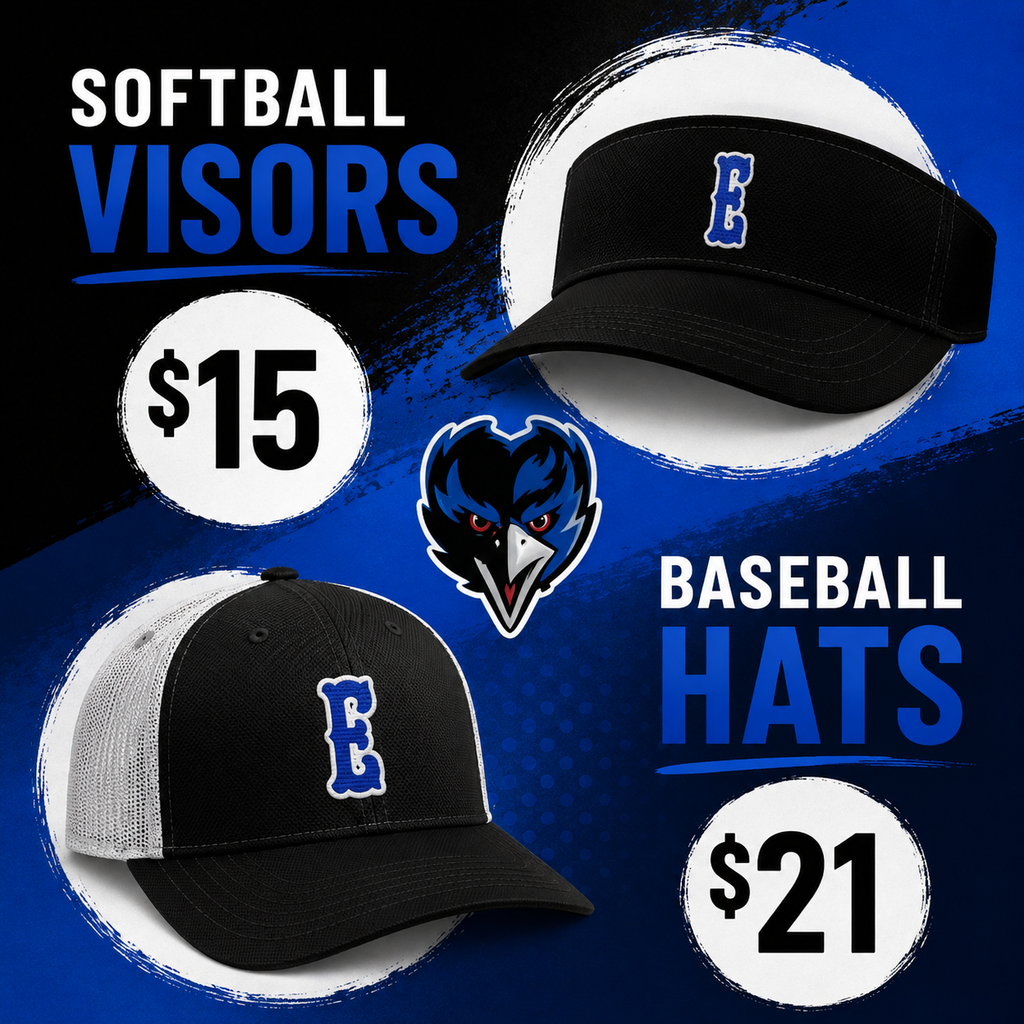 Baseball Hats($21) and Softball Visors ($15) For Sale