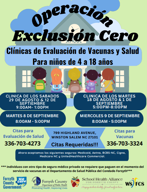 Operation Exclusion Cero Clinica de Evaluacion de Vacunas y Salud para ninos de 4 a 18 anos