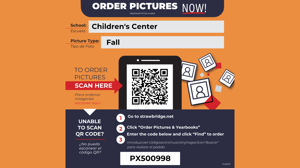 Fall pictures are coming soon! Be sure to use the QR code to choose the package you would like. 