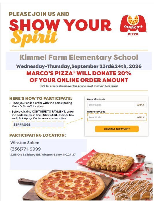Marcos Pizza Spirit Night