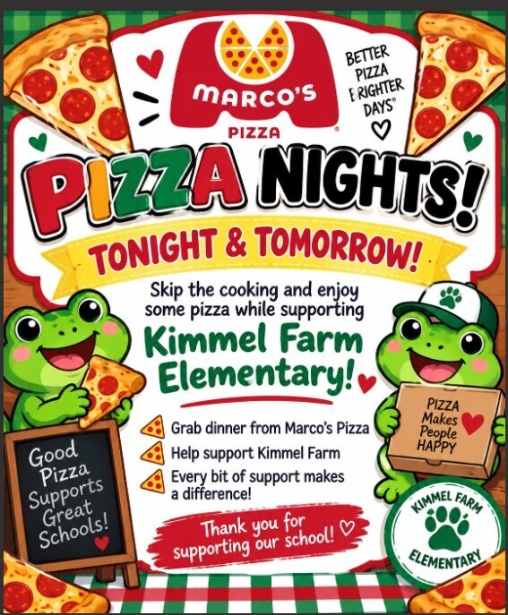 Marcos Pizza Spirit Night Fall 2026