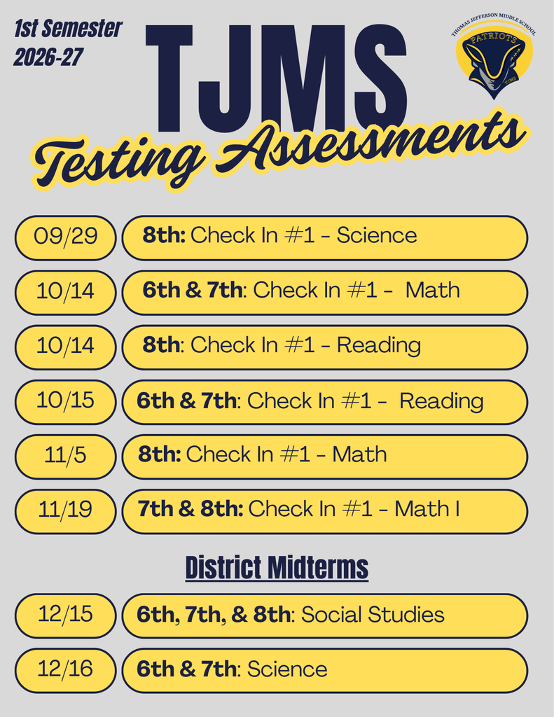 Testing Assessment Dates