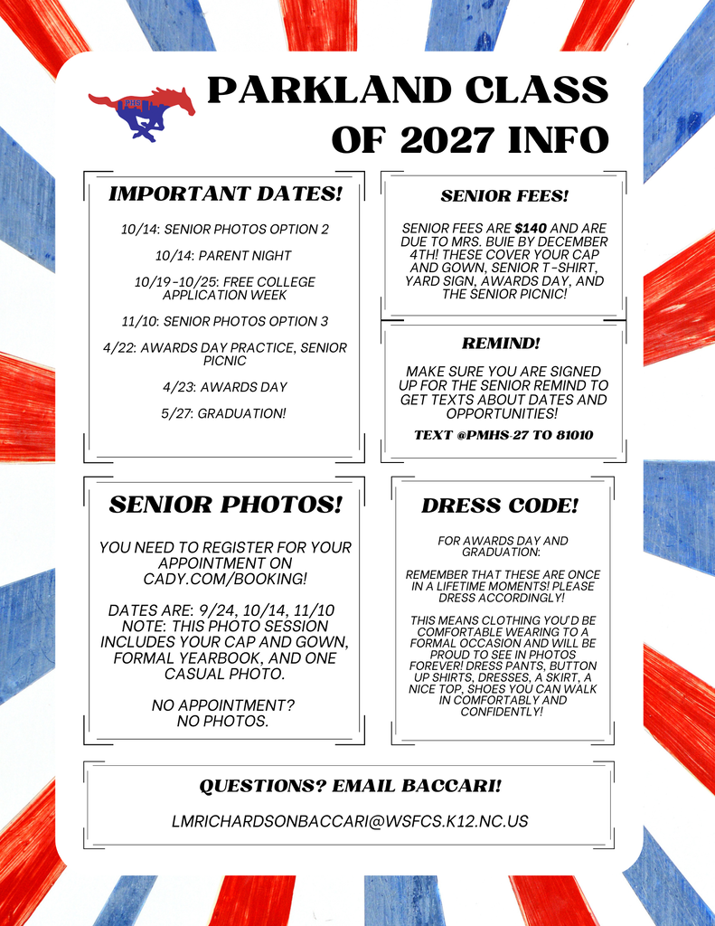 Parkland Class of 2027 Information