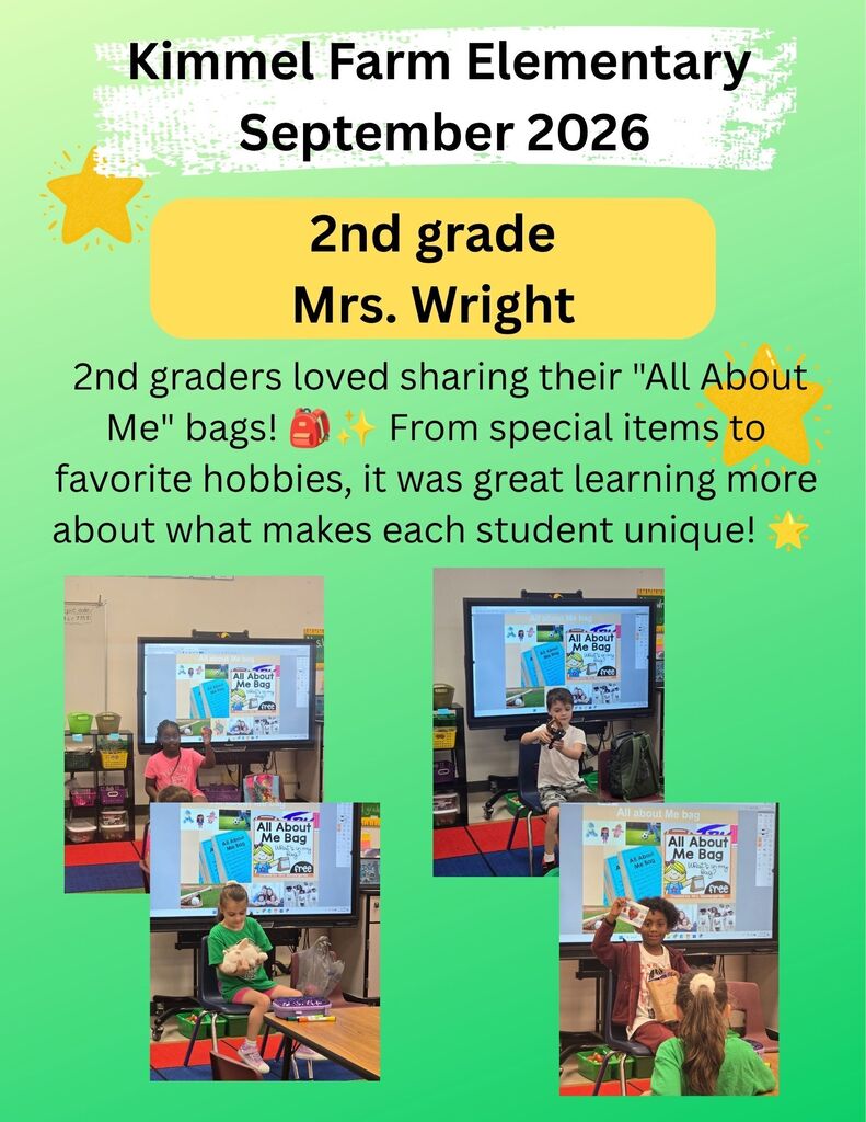 2nd grade sharing "All About Me" Bags with the class! 