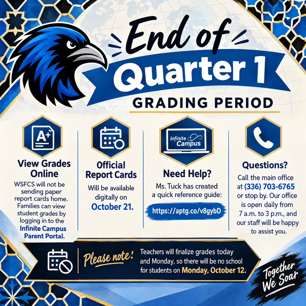 End of Quarter 1 Grading Period Infographic
