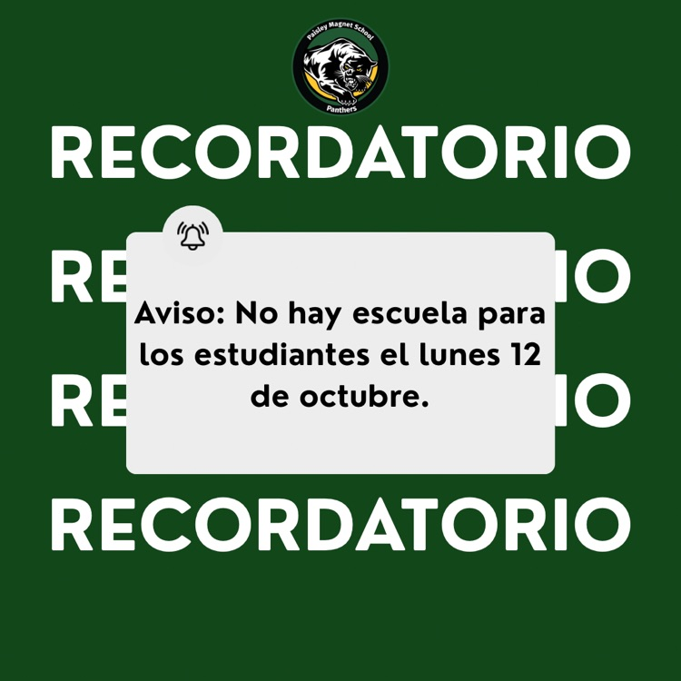 no school oct 12 Spanish 
