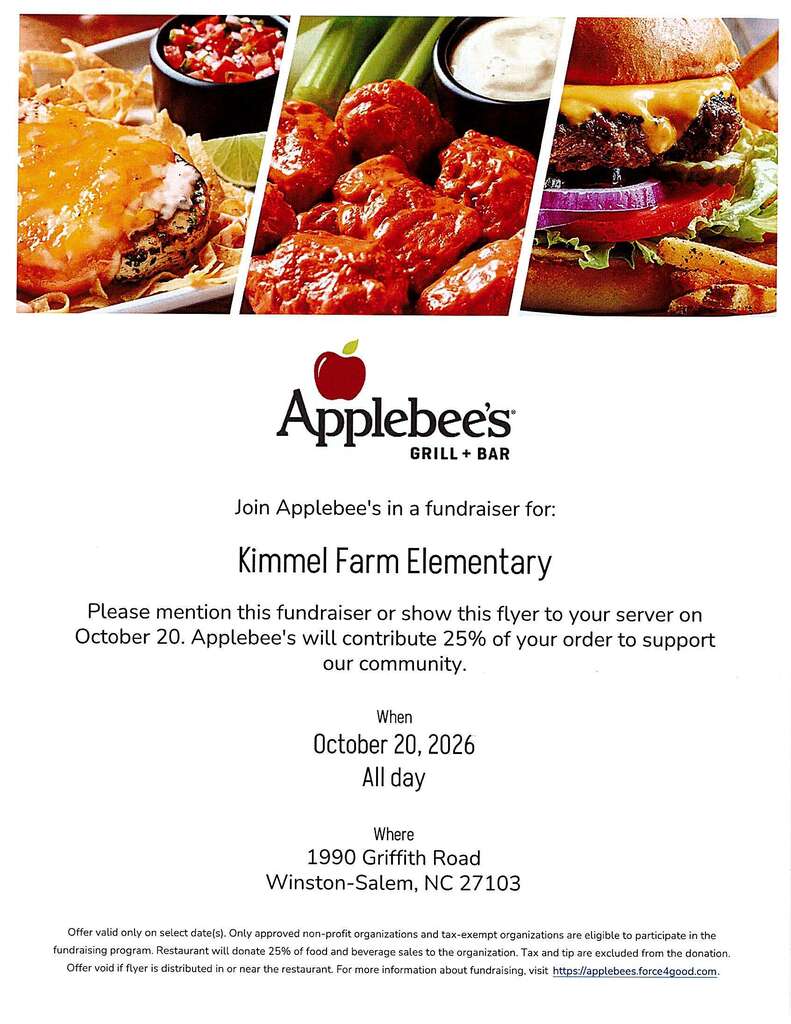 Applebee's Fundraiser Night 10/20/2026