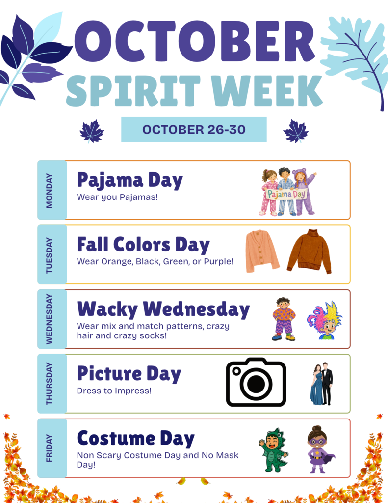 Flyer for spirit week in english
