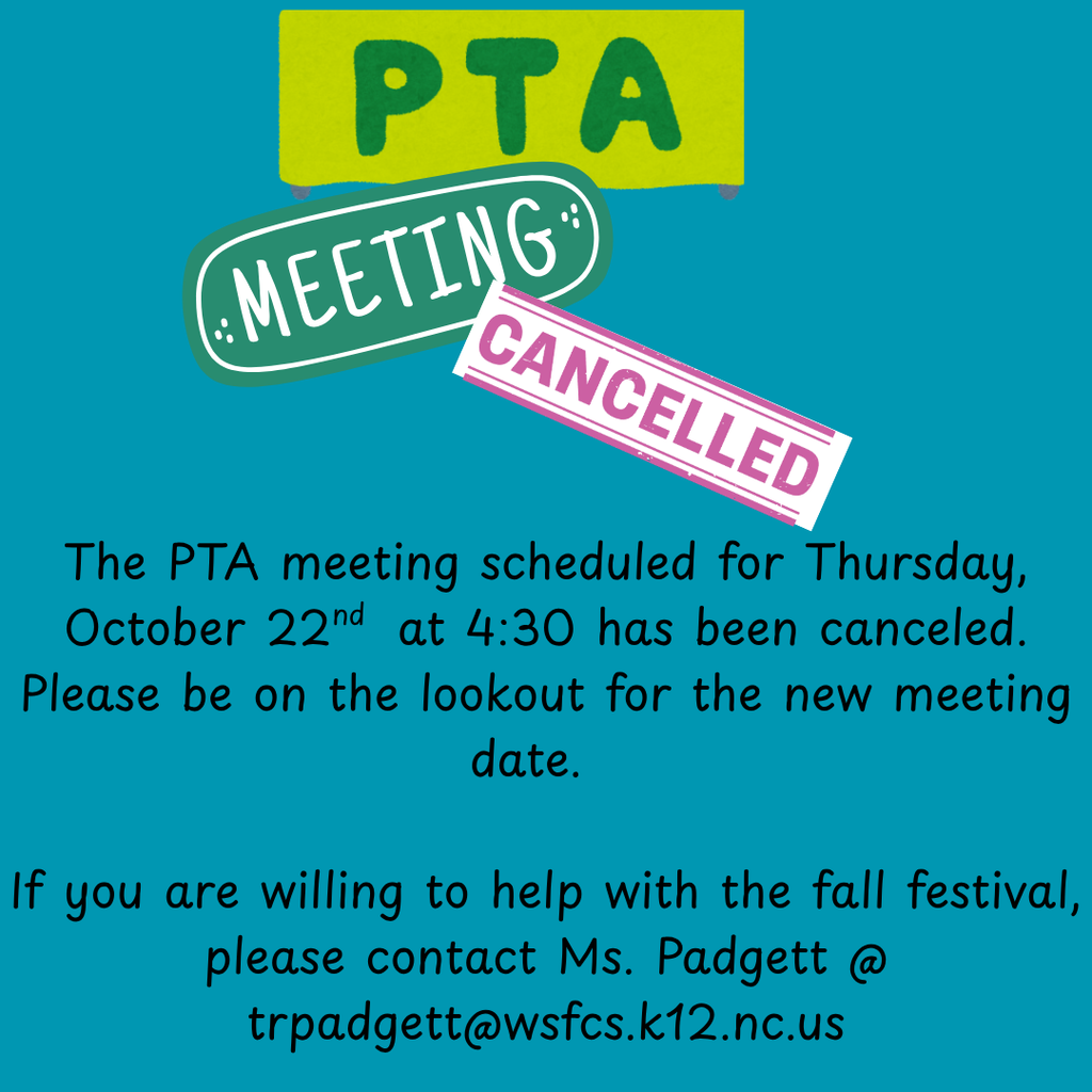PTA meeting canceled
