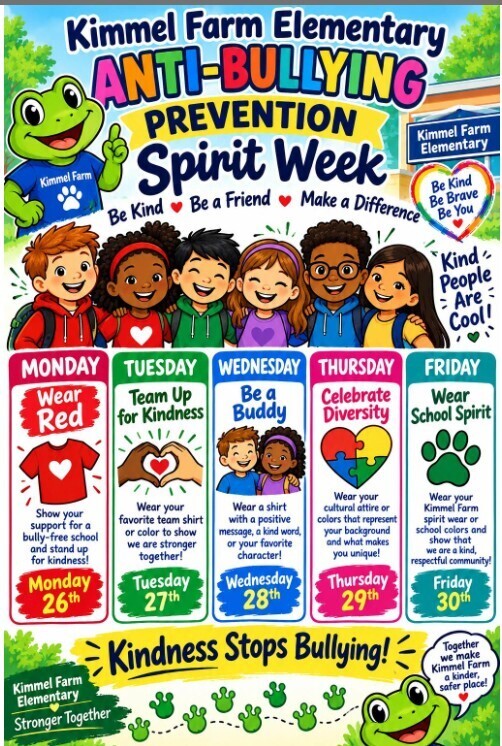 Anti-Bullying Spirit Week FALL 2026