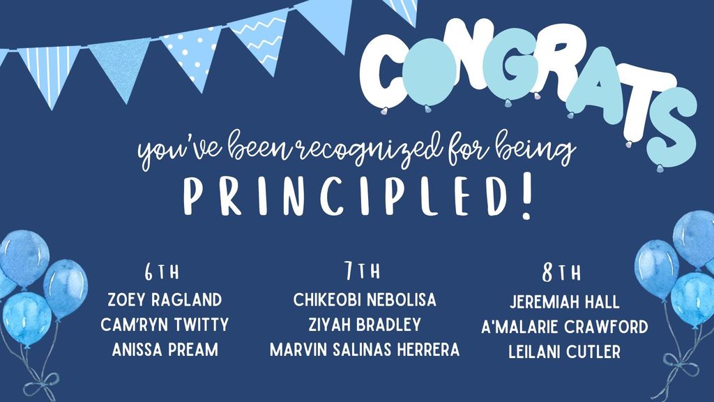 Principled Monthly Winners