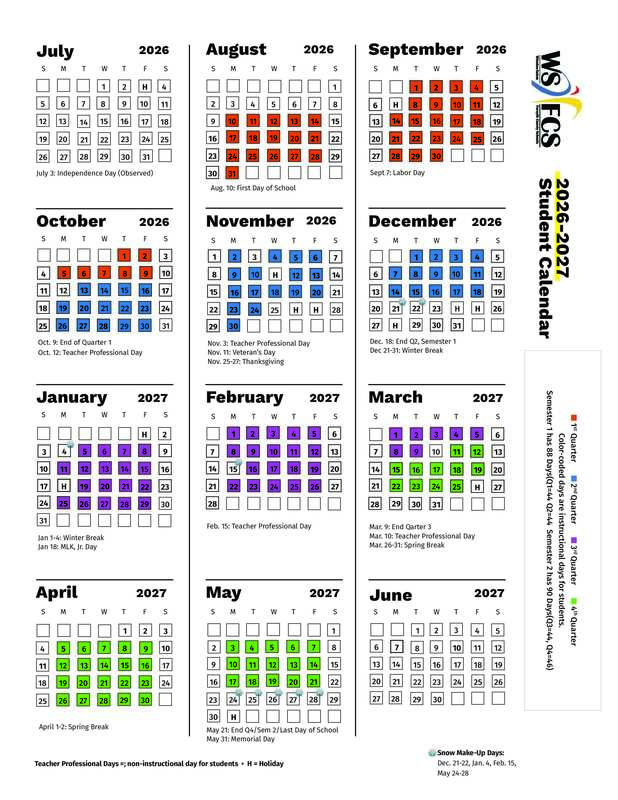 Student Calendar