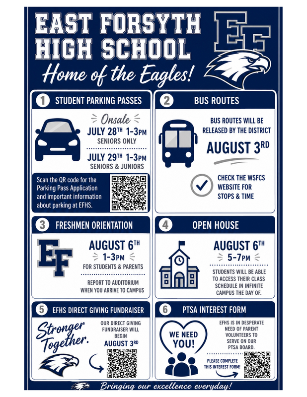 EFHS Back to School Information