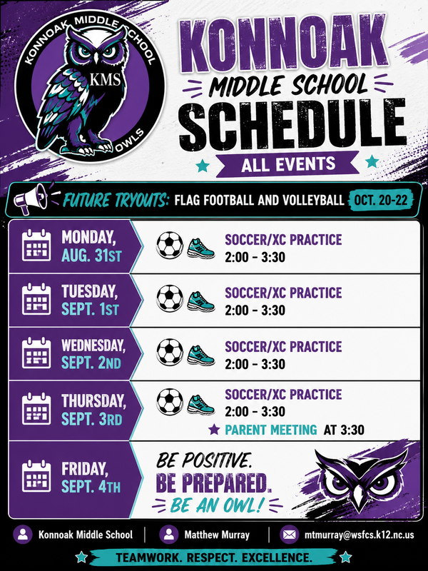 Konnoak Middle School Sports Events