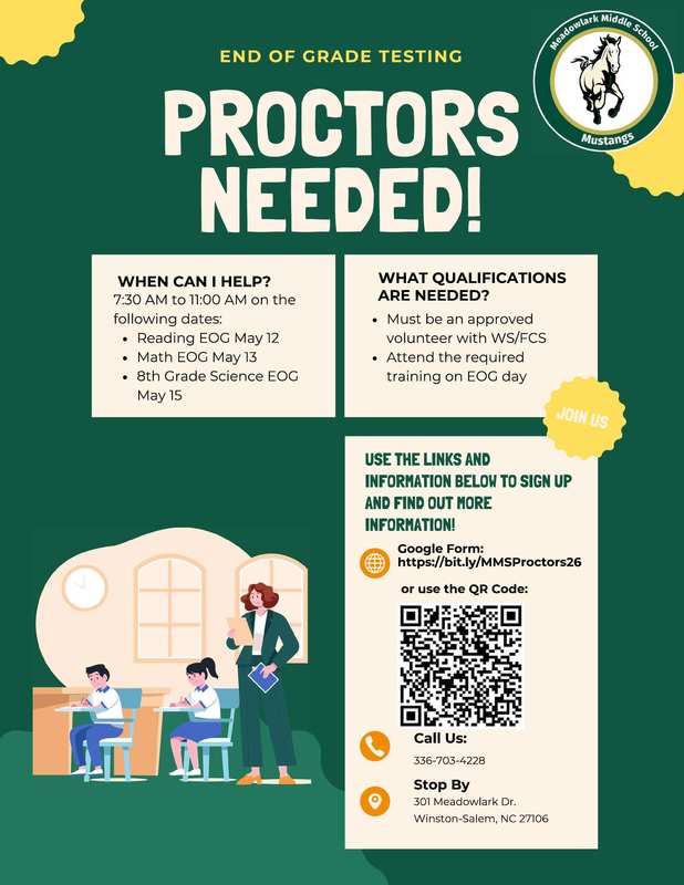 Proctors Needed Flyer