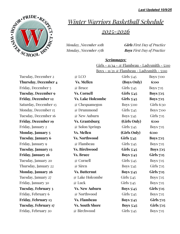 Winter School District