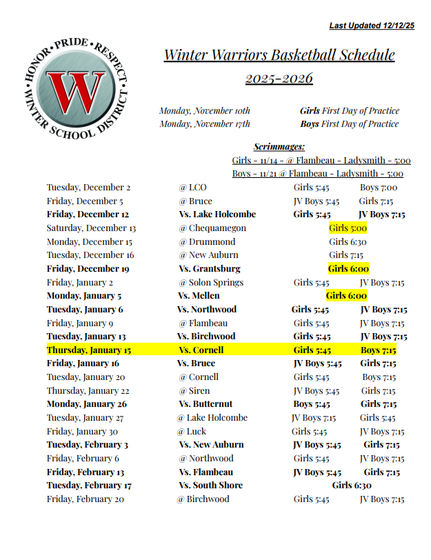 Winter School District