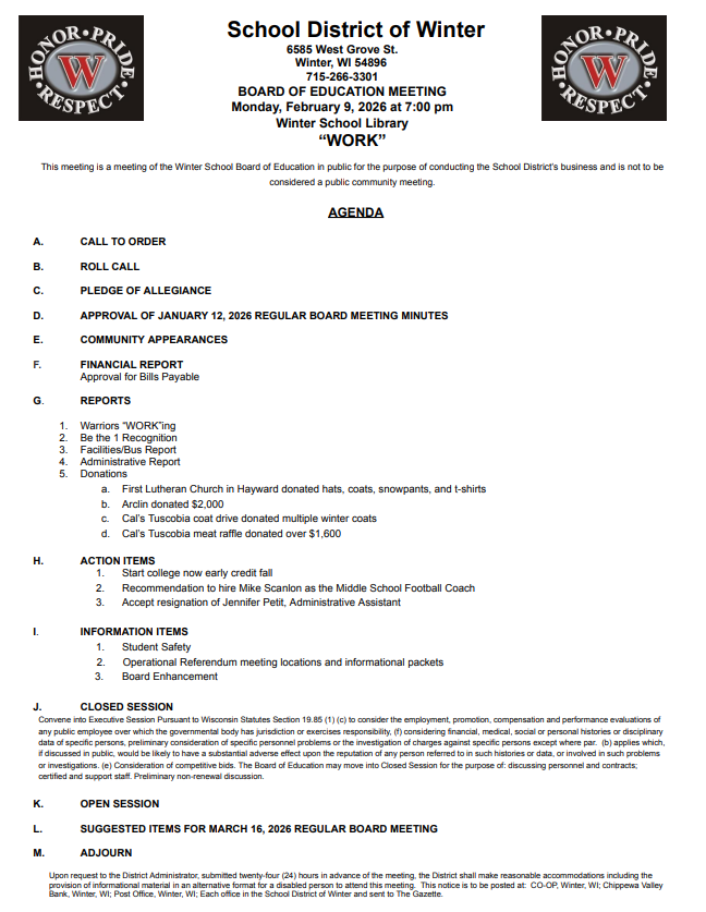 Winter School District