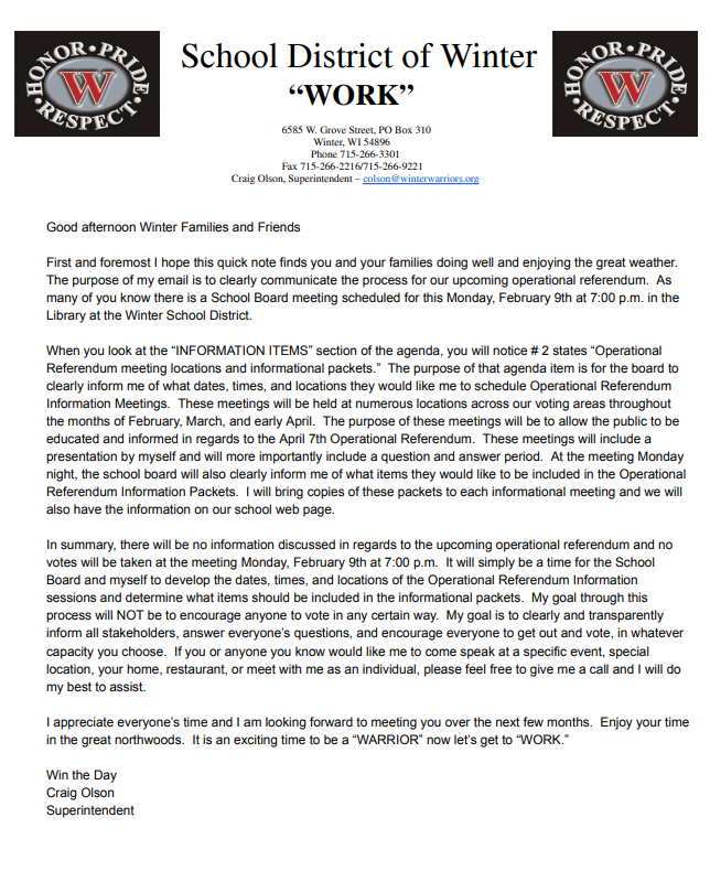 Winter School District