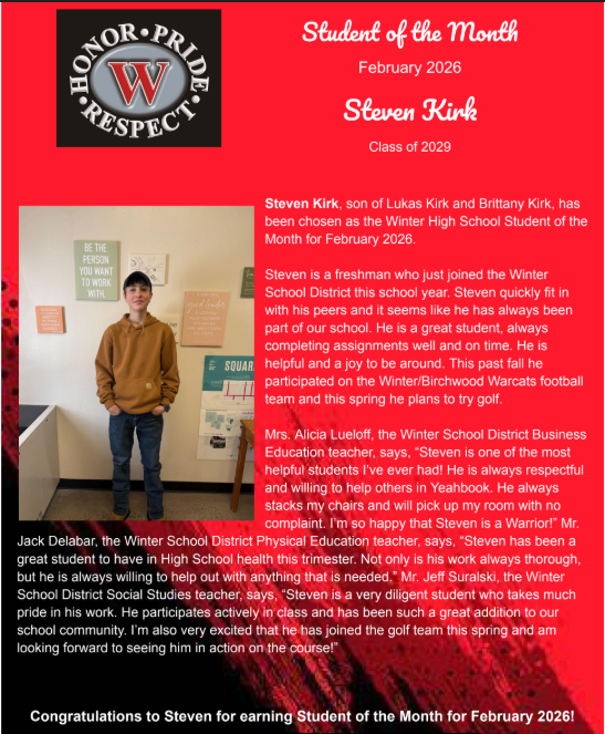 February Student of the Month #2!