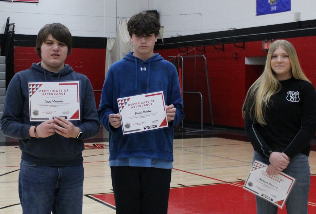 Perfect Attendance  Middle School Tri#1