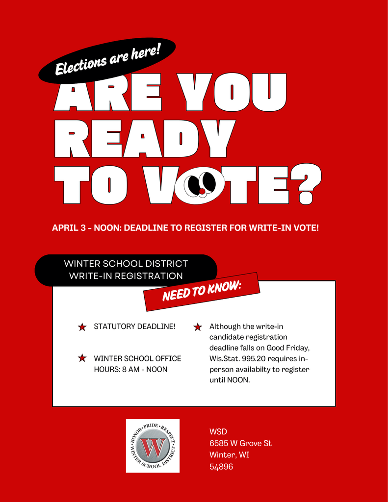 School Board Election Registration Flyer