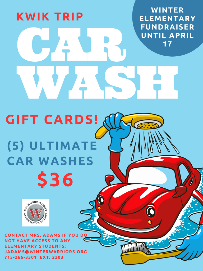 Elementary Kwik Trip Car Wash Fundraiser Flyer