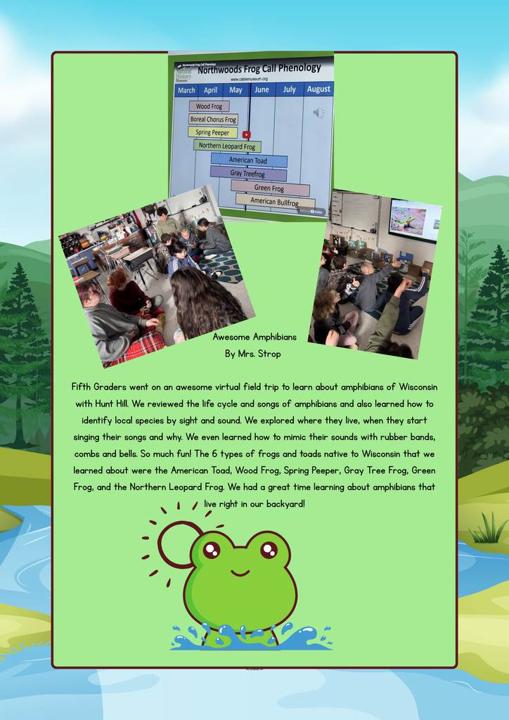 5th Grade Amphibian Project