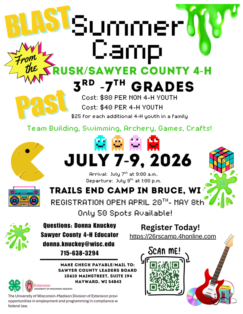 4-H Summer Camp Flyer