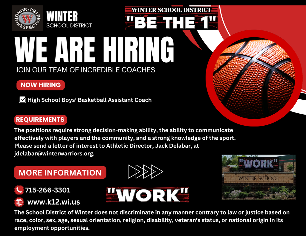 Hiring HS Asst BBB Coach