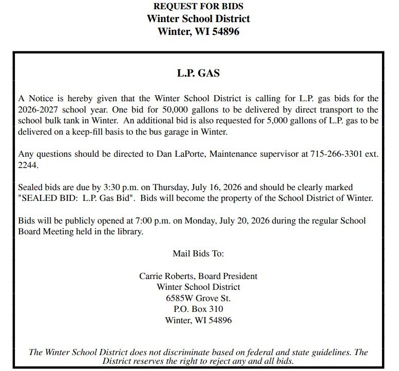LP Gas Bid Request