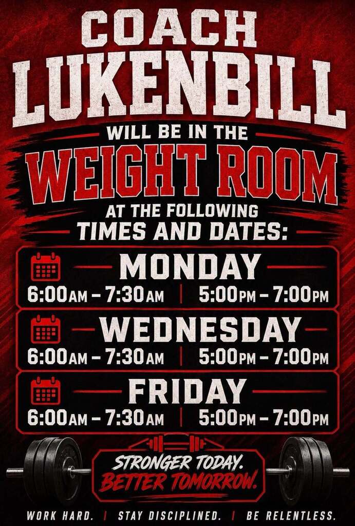 Lukenbill Weight Room Schedule