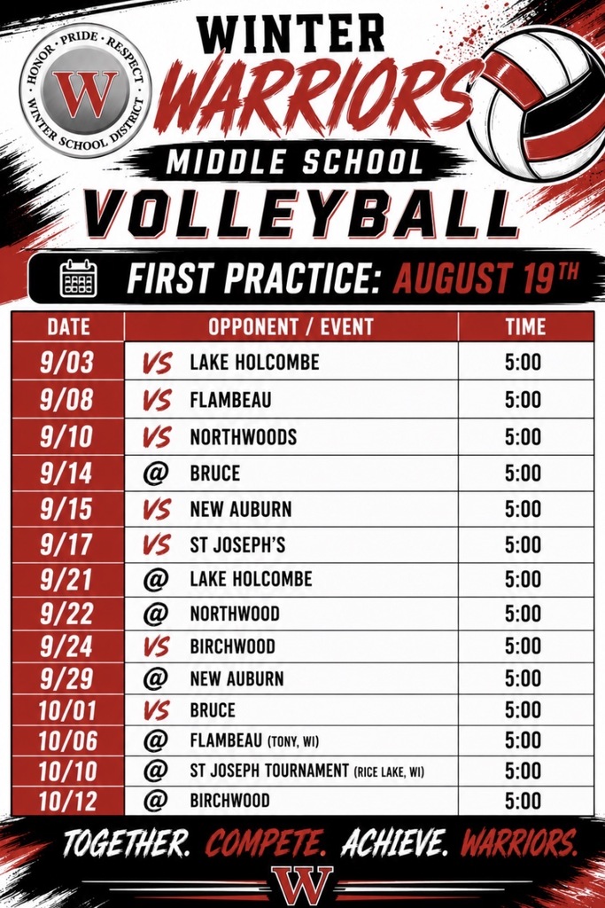 MSVB 2026 Schedule