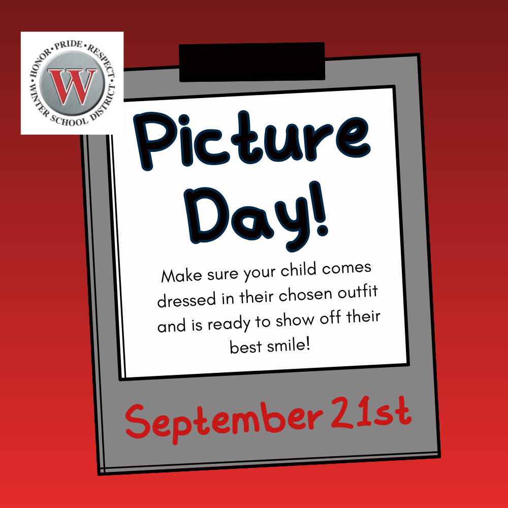 School Picture Day 9/21/26!