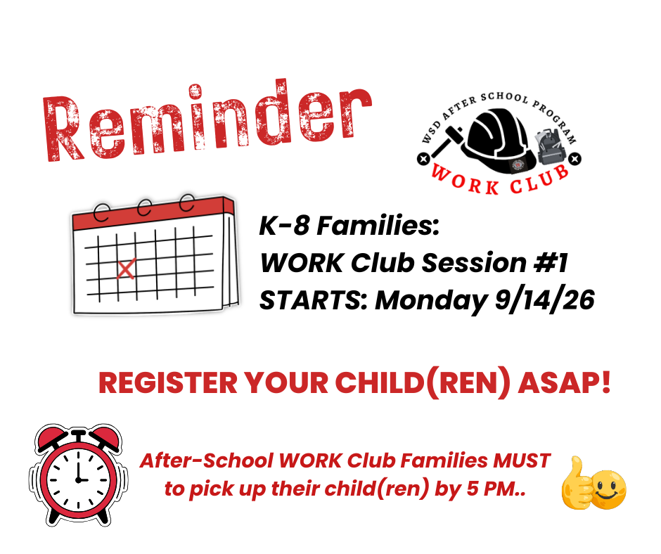 WORK Club Reminder Flyer