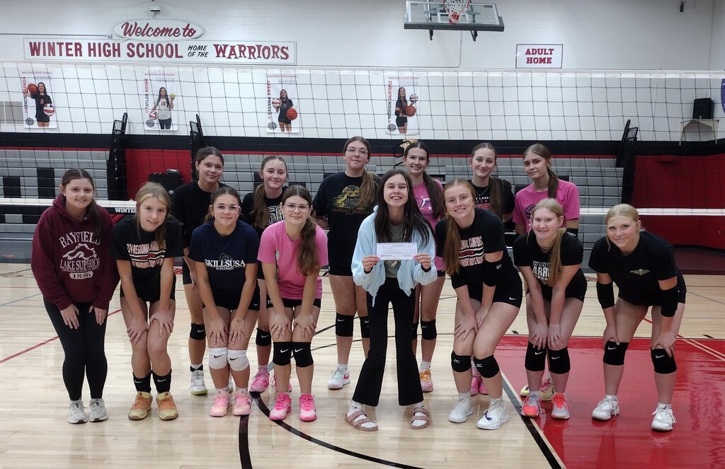 WHS Volleyball Team with Kids for Change Drive