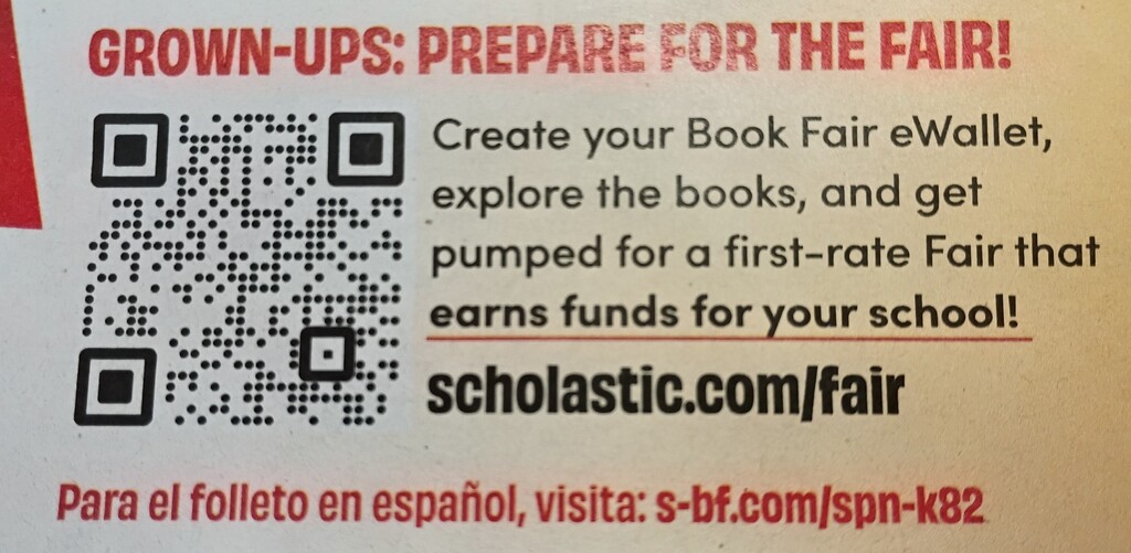 QR Code for Parents Pre-Fair Activities!