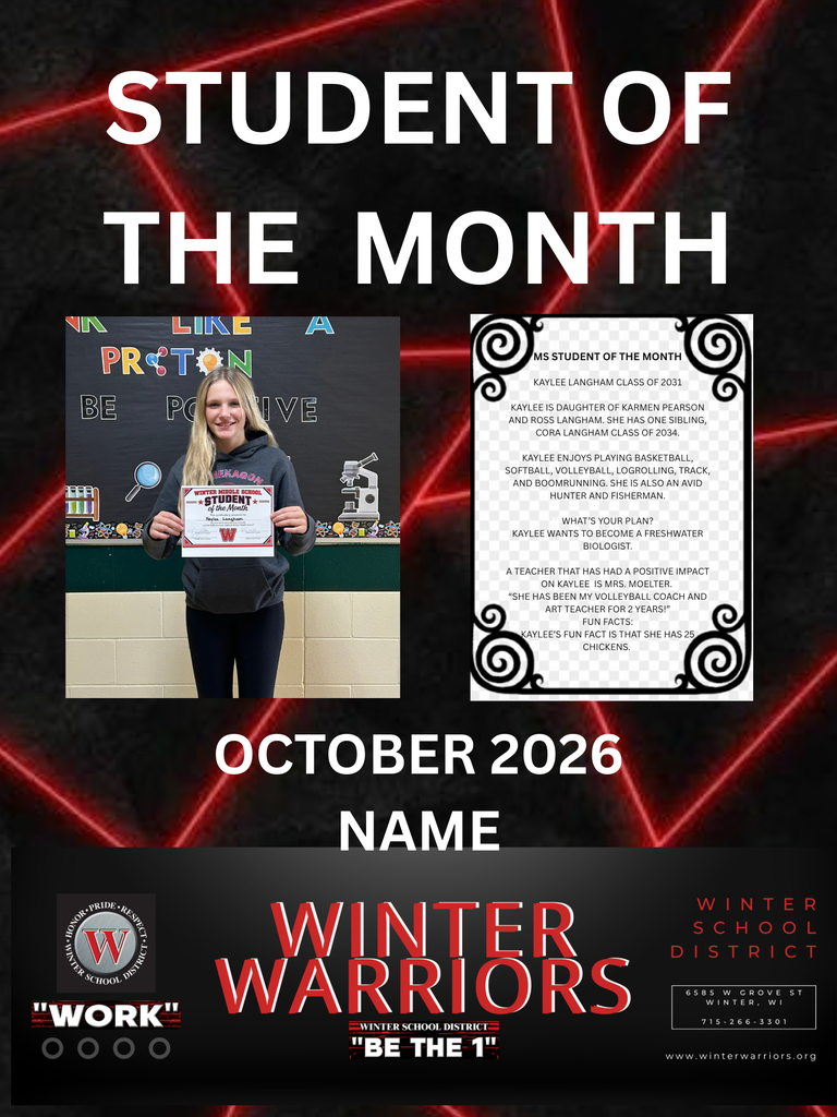 WMS Oct 2026 Student of the Month